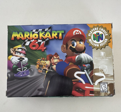 Nintendo Mario Kart 64 N64 Original Box with Manual & Inserts Player's Choice