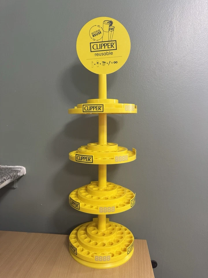 Clipper Round Carousel Display Collectors Stand for 192 Design Lighters - 4 Tier - Image 3 of 4