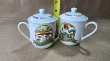 2 - Celestial Seasonings Sleepytime”  1985 Mug with Lid - Sleeping Bears, Japan