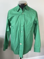 Chaps Men's Green Solid Wrinkle Resistant Dress Shirt L 16-16 1/2 34/35