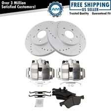 Front Brake Calipers Pads & Drilled Rotors Fits 2005-2010 Escape 05-09 Mariner