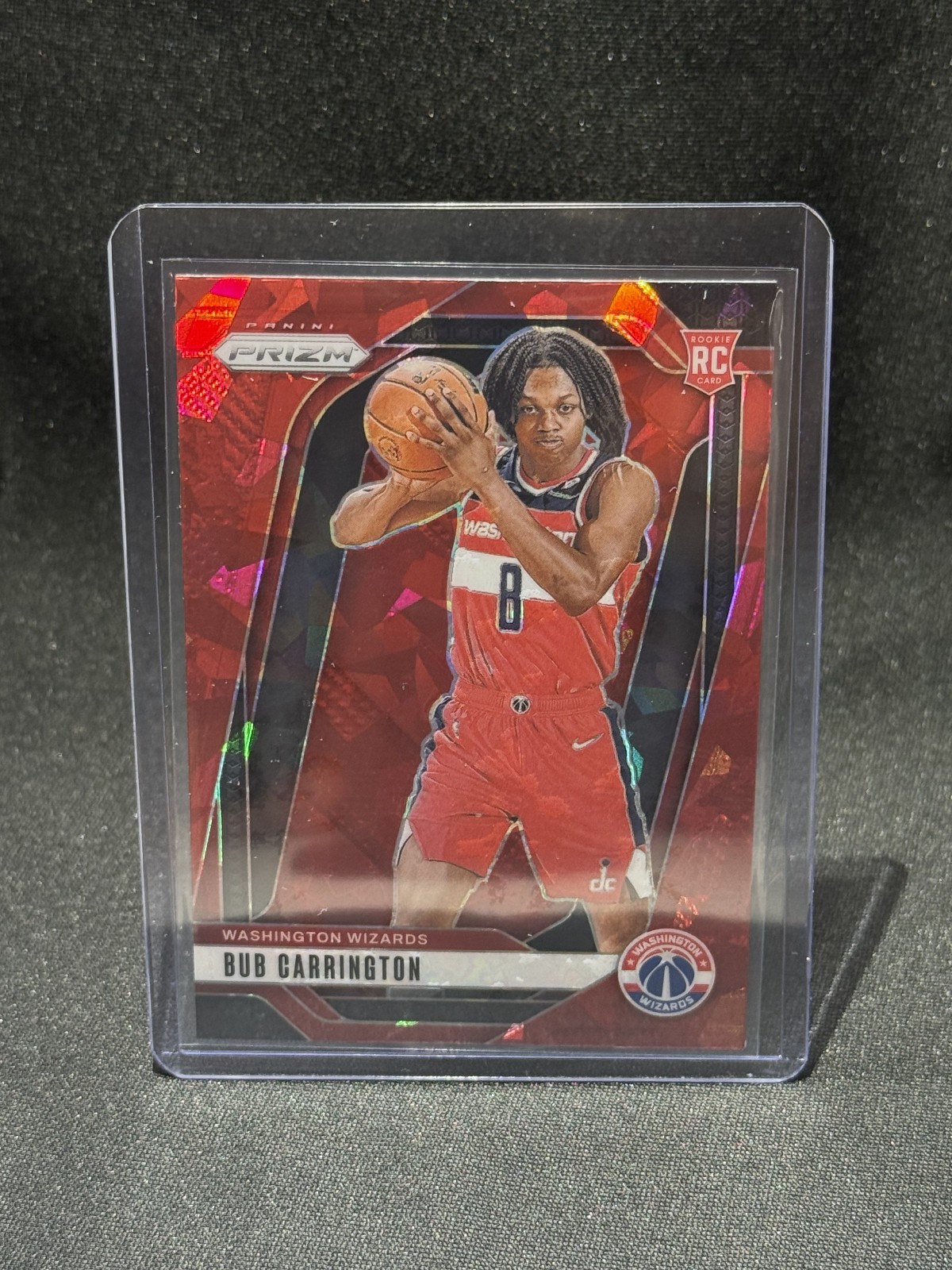 2024-25 Panini Prizm - Bub Carrington #244 Red Ice Prizm (RC)