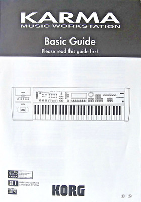 KORG KARMA Synthesizer Music Workstation Original Basic Guide Owner's Manual # 1
