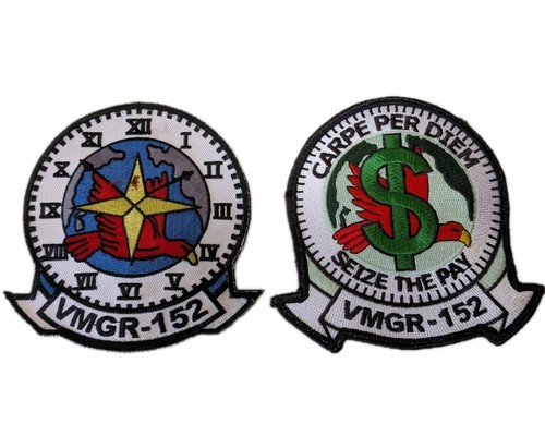 Lot of 2 US Marine Corps VMGR-152 Aerial Refueler Transport Squadron Patches