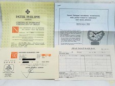 Patek Philippe 5015 Pocket Watch Warranty & Registration Certificates Used From