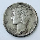 1938 S LIBERTY MERCURY 90% SILVER DIME CIRCULATED COIN #5337