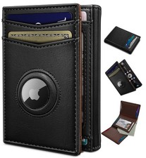 miyozi Airtag Wallet for Men,with Cash Pocket one size, Black Coffee Brown138