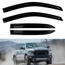 DimFlux Rain Guards for 2019-2026 Dodge Ram 1500 Crew Cab Window Visors Defle...