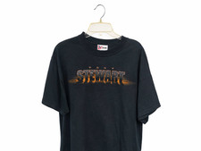 Vintage Tony Stewart 25th Anniversary NASCAR T-Shirt Black XL Double Sided 2004