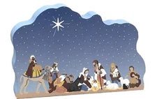 Cat's Meow Village Christmas Nativity Scene "For to us a Child is Born" #10-602