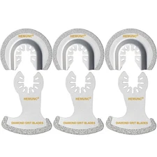 6Pcs Diamond Oscillating Tool Blades, Multi Tool Mortar Cutting Saw Blades Pr...
