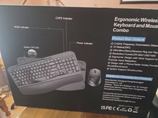 KG812 Wireless Keyboard Mouse Combo, Plug & Play, Ergonomic Design, Black QWERTY