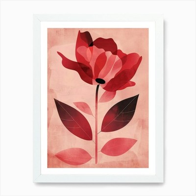 Red Rose Art Print Framed Wall Art Poster Canvas Print Picture