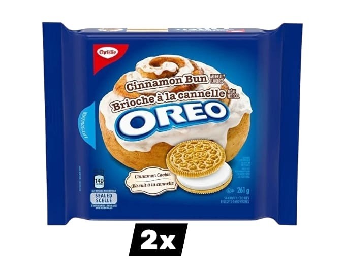 Oreo Cinnamon Bun Sandwich Cookies 261g (PACKS 2) - FREE SHIPPING
