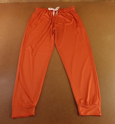 Real Essentials Womens Size Large Orange Drawstring Jogger Pant New