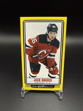 2021-22 O-Pee-Chee Premier Tall Boy Mini #P-9 Jack Hughes YELLOW Parallel Devils