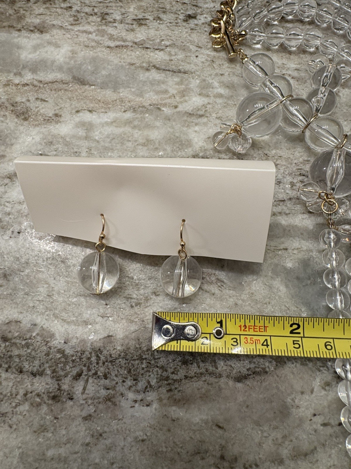 Multilayered Acrylic Statement Beaded Necklace Cl… - image 4