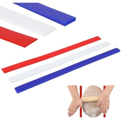 6Pcs Silicone Rolling Pin Guides - Perfect Dough Leveler Sticks for Pr