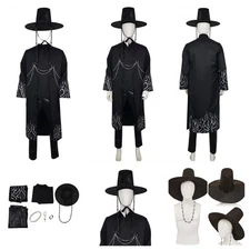 Demon superstar Jinu Costume Cosplay Korean Huntter Sajja Boy Black suit+Hat Set