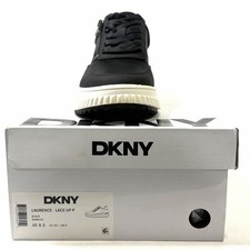 DKNY Women's Laurence Zip Sneakers Black On Size 8.5  K4495123