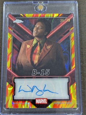 Topps Chrome Deadpool 2025 B-15 Autograph Wunni Mosaku Human Torch Lava /39