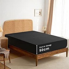 - Extra Deep Queen Fitted Sheet 1 Piece - 50cm Deep Pocket Bed, 1000TC Ultra Sof
