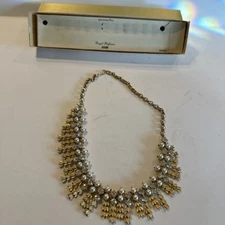 Vintage Sarah Coventry "ROYAL HIGHNESS" Rhinestone, Faux Pearl Necklace