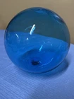 BLENKO 5" TURQUOISE BLUE BLOWN GLASS BUBBLE ORB BALL SPHERE
