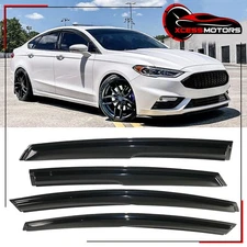Fits 13-18 Ford Fusion Mugen Style 4PC Window Visor Vent Rain Deflectors Acrylic