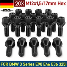 20x Radschrauben Radbolzen M12x1,5x26 Kegelbund für BMW 3er E90 E46 E36 E91 E92