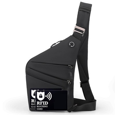 Anti Theft Crossbody Bags for Women Men, Multi-Pocket Shoulder Bag, Slim Slin...