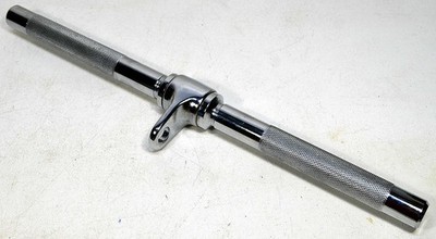 Single Chrome Pull Down Bar Triceps - Revolving Straight Bar 18''