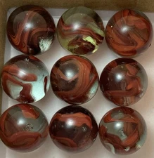Jabo Joker 2 Marbles HTF Oxblood On Clear  Blood Vipers