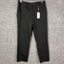 Quince Black Pants Size 12 Women's Cropped Straight leg Casual Trousers