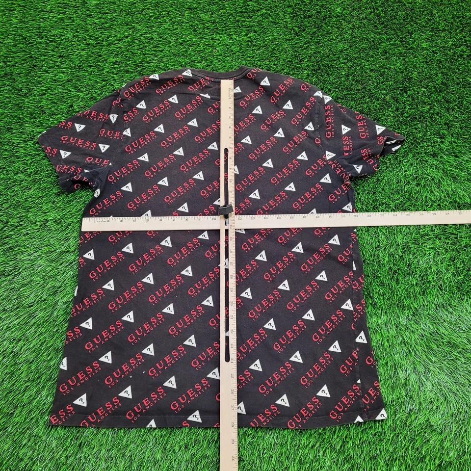 GUESS AOP Shirt Large 21x28 Black - Image 4 of 4