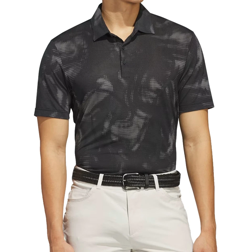 Adidas Golf Men's Ultimate365 Printed Mesh Polo - Moisture-Wicking, New