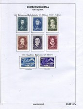 ROMANIA; 1955 early issues fine Mint lightly hinged Range on album page