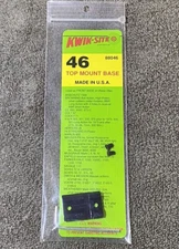 Kwik-Site 88046 Top Mount Scope Base 46 Made in USA Colt S&W H&R CIL