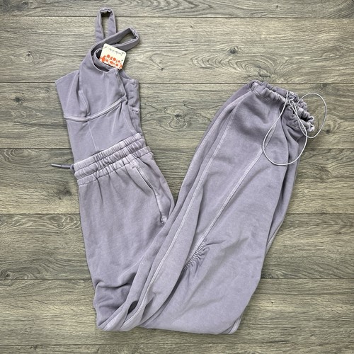 Free People Movement Sz Small Womens Purple Lilac Grey Inbound Romper Jumpsuit