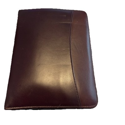 Day Runner Classic Genuine Leather 3-Ring Planner Organizer Burgundy Full Zipper