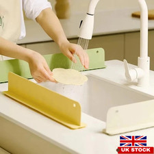 Silicone Sink Splash Guard With Suction Cup Water Baffle Kitchen Dish Accessory.