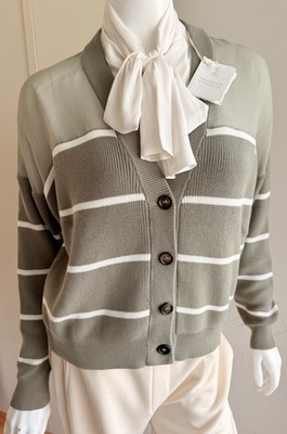 Brunello Cucinelli Strickjacke Gr. M Grün LP: 1.599 EU NEU