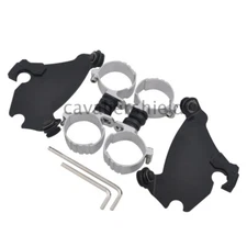 Fork Bracket Gauntlet Fairing Trigger Lock Mount Kit For Harley Dyna FXD FXDL