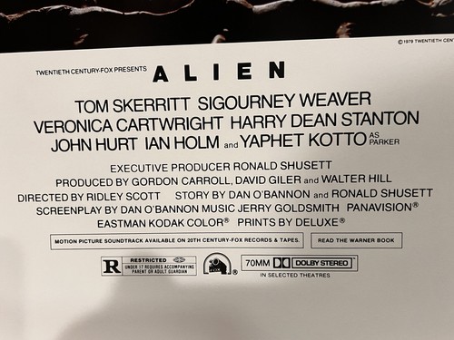 RIDLEY SCOTT'S ALIEN (1979) 14" X 36" INSERT 1990s REPRODUCTION(?) POSTER - Picture 5 of 10