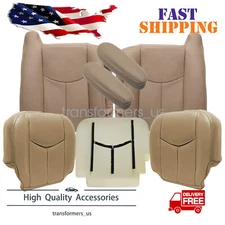 For 2003 2004 2005 2006 GMC Sierra 1500 Replacement Front Seat Cover TAN & Foam