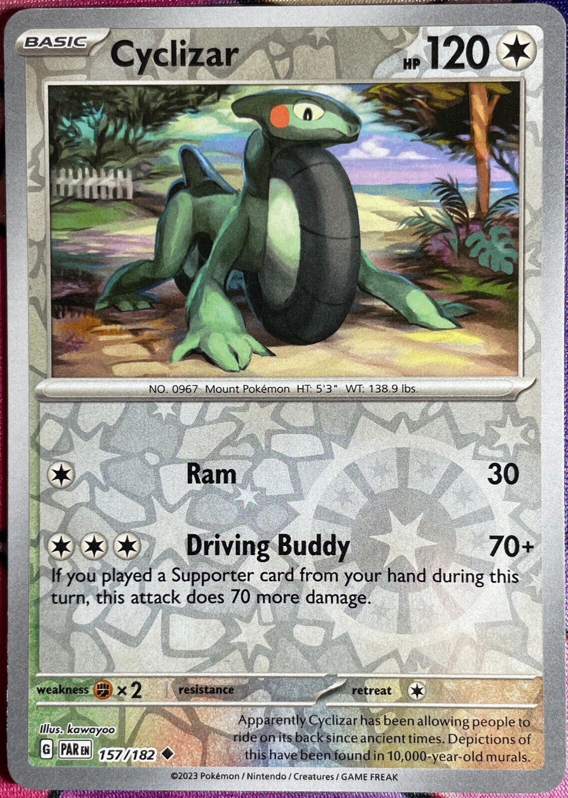 Cyclizar Reverse Holo - 157/182 - Paradox Rift Pokemon 2023