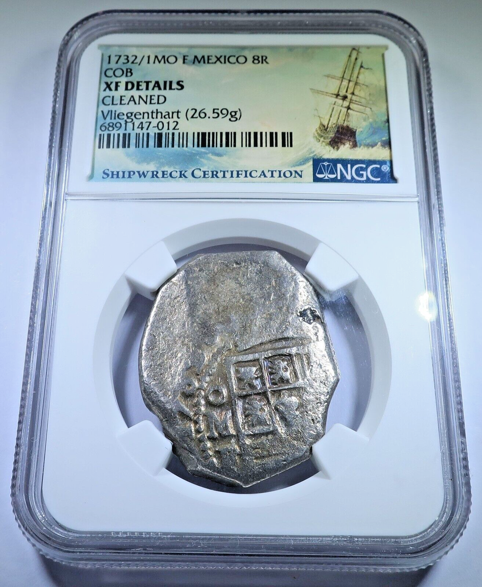 外国イラン クラン銀貨1810年(AH1225) NGC-XF40 NGC XF 1732/1 Vliegenthart Shipwreck Spanish Mexico Silver 8
