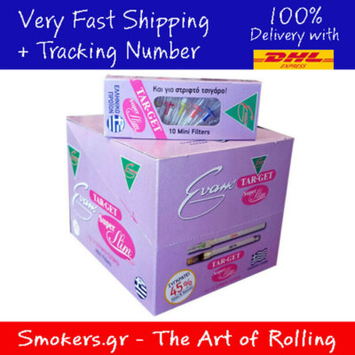 30 x Tar-Get Evans Cigarette Filter Tips Super Slim 5.5mm (1 Box)