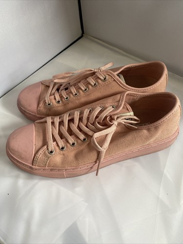 Nothing New Recycled Shoes Women’s Size 7.5 W Pink Low Top Lace Up - Picture 6 of 8