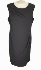 Calvin Klein Black Plated Waist Mini Career Sheath Dress Women Petite Size 8P